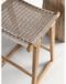 MUST Living Kento counter kruk teakhout 41x39x62 cm
