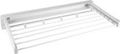 Étagère de machine à laver - Sèche-linge pliable et extensible - 9 barres - Aluminium - 2 kg par barre - 84×43,5×6 cm - Blanc