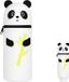 AUYAO Étui en silicone Kawaii étui en silicone souple Étui d'école pour filles Garçons Étui pour enfants Porte-stylo animal Étui rétractable Étui à fermeture éclair - Panda