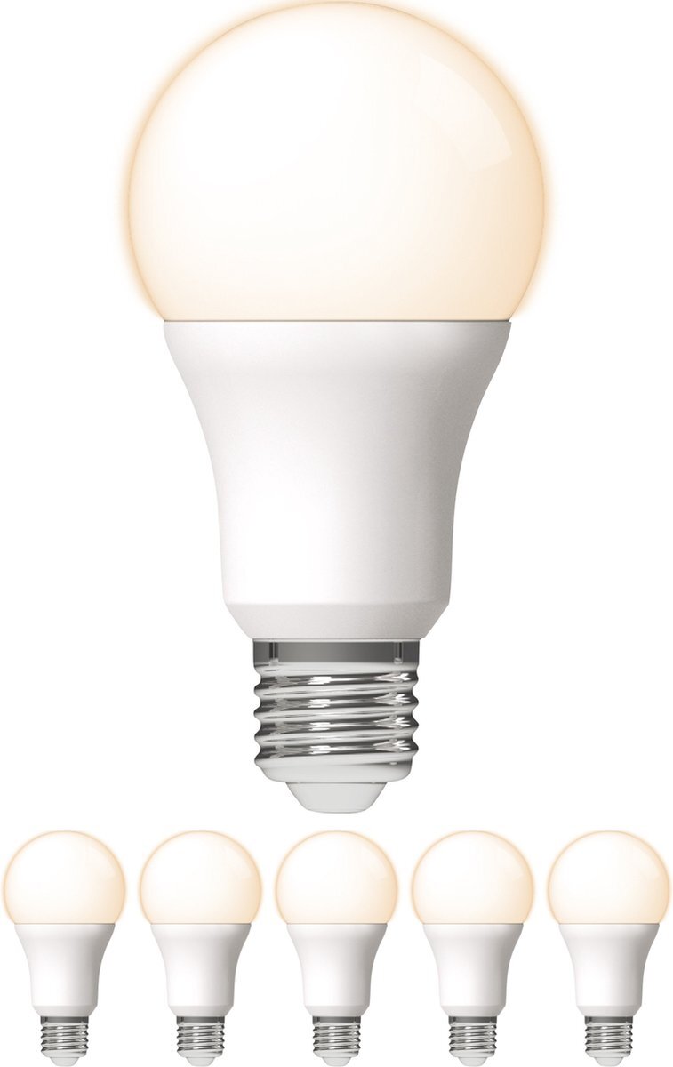 Proventa LED Lampen E27 - 9.5W (75W) - Warm wit - A60 Mat Peertje - 6 stuks