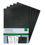 Sigel menu map met rubberen binding A4 met opdruk, 5 stuks zwart | SM111/5