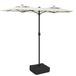 VidaXL Parasol dubbel dak met LED 316x145 cm zandwit