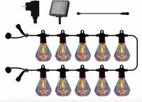 Sirius Marcus Lichtsnoer Buiten – Startset 10 Diamantlampjes – Priklicht Tuinverlichting – Clear – Zonnepaneel & Transformator
