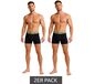 Jeep Lot de 2 boxers Basic pour homme, sous-vêtements en coton, 101545-N147, Noir