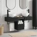Maison Exclusive - Ensemble de 3 meubles de salle de bain, noir, 40 x 41 x 56 cm