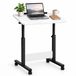 Merkloos Relaxdays Laptoptafel op wielen - 67-90 cm - hoogte verstelbaar - zwart