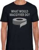 Bellatio Decorations Mac Gyver Fun T-shirt Zwart Heren XL