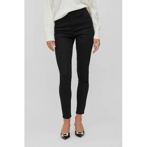 VILA VILA high waist skinny jeans VISALLY black denim