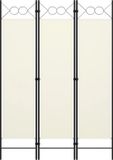 vidaXL Kamerscherm met 3 panelen 120x180 cm wit