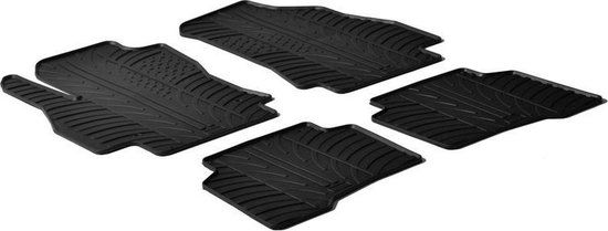 GledRing Rubbermatten passend voor Citroen Nemo / Peugeot Bipper / Fiat Fiorino (T-Design 4-delig)