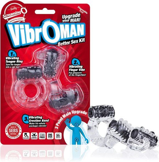 SCREAMINGO - Vibroman Better Sex Kit Black - Vrouwen - Zwart - Man + Man + Man + Vrouw + Vrouw + Vrouw
