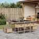 Prolenta Maison Exclusive Tuinset voor buiten, 11-delig, met kussens, mix van beige kleur, gemaakt van polyrotan
