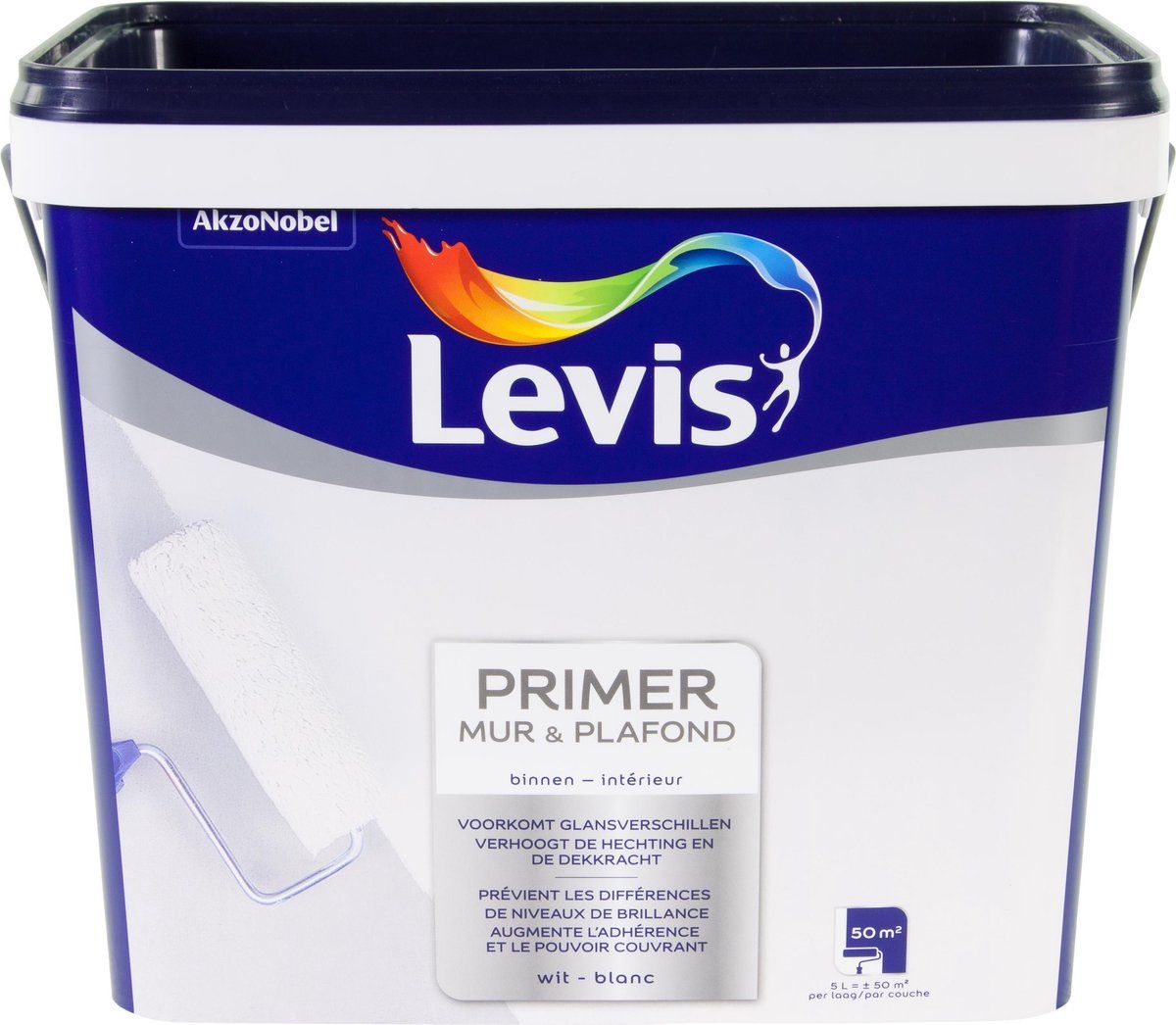 Levi's Primer - Mur & Plafond - Mat - Wit - 5L - 5412271147349