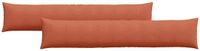 vidaXL Coussin d'assise 2 pièces Rouge-orange 200 x 40 cm Tissu velours côtelé