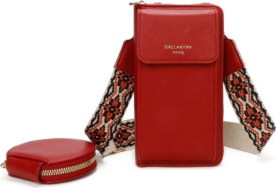 Gallantry Crossbody Telefoontasje D. Rood | Polyurethaan