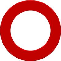 ABC Darts PU Rubberen Dartbord Surround Ring - Rood