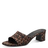 Tamaris ESSENTIALS Dames Sandalen - BRUIN - Panterprint - Blokhak - 5-7 cm - Textiel - Maat 38