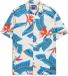 Superdry Hawaïaans overhemd Heren Wit Blauw Oranje Katoen S