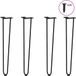 Pieds épingle pour table console 4 pcs 72 cm acier massif noir
