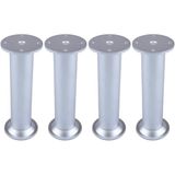 cyclingcolors 4 pieds pieds pour meubles Ø32 mm hauteur 120 mm en aluminium avec réglage 10 mm universels pour canapé armoire cuisine salle de bain chrome mat