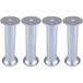 cyclingcolors 4 pieds pieds pour meubles Ø32 mm hauteur 120 mm en aluminium avec réglage 10 mm universels pour canapé armoire cuisine salle de bain chrome mat