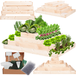 Modo24 ZP09 Carré Potager Surélevé En Escalier Modulable, Bois De Pin, Herbes/légumes, Jardin/terrasse/balcon, 36x117x60 Cm, Naturel