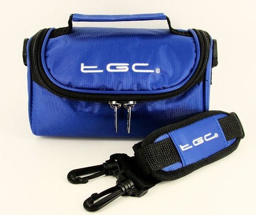 TGC ® Camera Case voor Minolta DiMAGE S414 met schouderriem en draaggreep, Dromerig Blauw