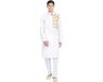 Traditionele Indiase Kurta Pyjama Set pour Hommes - Tuniek et Pantalon en Coton - Blanc - Uni - Manches longues - Col classique - Boutons - Coton - 3XL