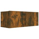 vidaXL TV-meubel 80x30x30 cm bewerkt hout gerookt eikenkleurig