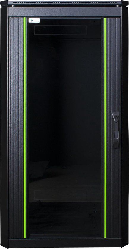 Logon 22U Data Line Rack - Black - 600mm x 600mm x 1164mm - RDL22U66BL