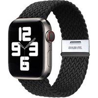 Armband SZSMART Flexibele gevlochten voor Apple Watch Series SE 44 mm Zwart