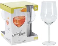 Excellent Houseware Cocktailglas - 4x stuks - glas - 370ml