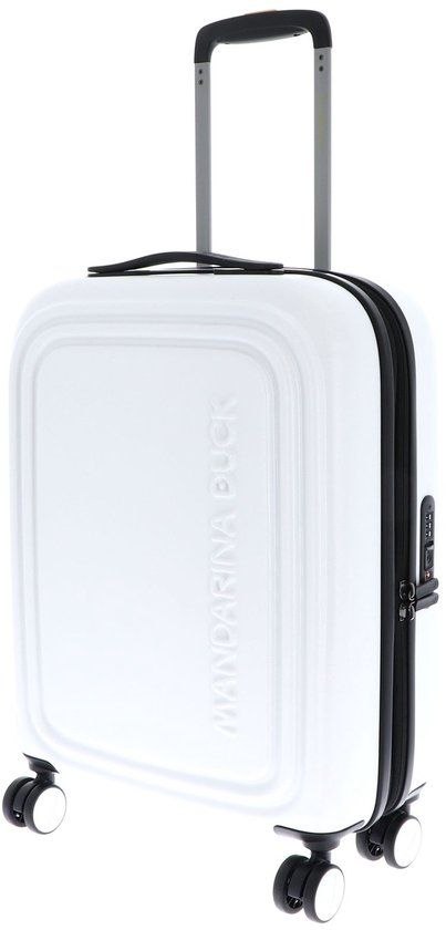 MANDARINA DUCK Logoduck + Expandable Cabin Trolley Blanc wit 55cm