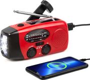 Radio d'urgence sans marque Solaire à manivelle - Rouge