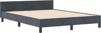 vidaXL Boxspring bed met hoofdeinde Donkergrijs 140 x 190 cm Fluweel