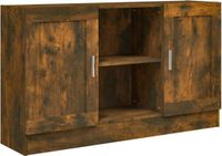vidaXL Dressoir - 120x30,5x70 cm - Bewerkt Hout - Gerookt Eikenkleurig