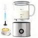 Mousseur à lait électrique, 4-en-1, 500 ml, compatible induction, lavable au lave-vaisselle