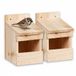 Relaxdays Nestkast Halfrond - Set van 2 - Hout - Lichtbruin