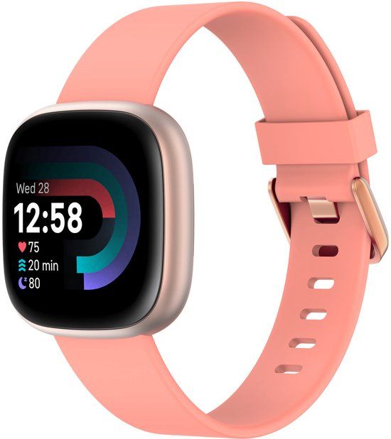 imoshion Ploonk Siliconen bandje - Geschikt voor Fitbit Versa/ Versa 2/ Versa Lite - Oranje