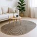 Tapis naturel et noir 205 x 305 cm jute