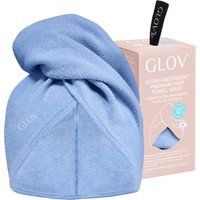 GLOV Microfiber Haarhanddoek-absorberend Lichtgewicht Compact Universele Pasvorm Herbruikbaar Machinewasbaar Ideaal voor Reizen Gym Blauw