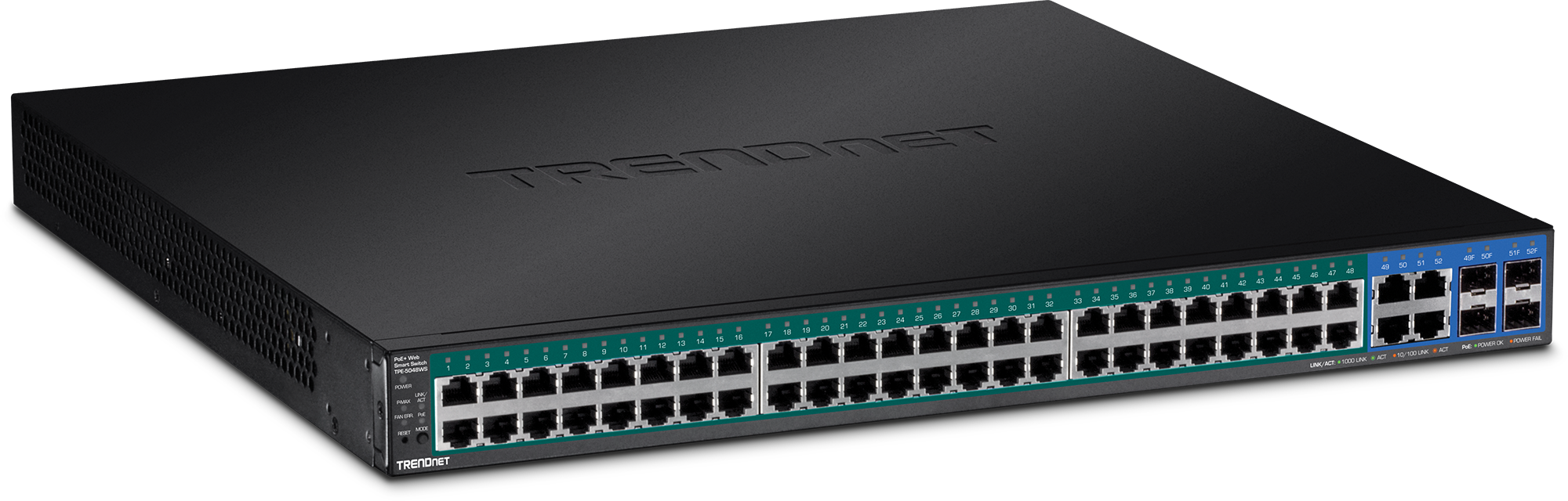 TRENDnet TPE-5048WS - Netwerk switch - Zwart