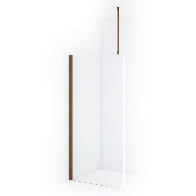 Maxaro Inloopdouche Diamond 100cm 8mm Helder Veiligheidsglas Koper - 6095817632630