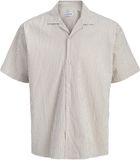 JACK & JONES Jjmilo Seersucker Resort Shirt SS Jjmilo Seersucker Resort T-shirt S Heren (1 stuk), Touw