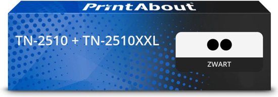 PrintAbout Toner TN-2510 + TN-2510XXL Zwart Multipack Extra hoge capaciteit