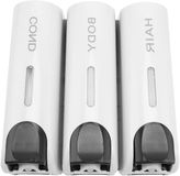 Merkloos Allecta - Wandgemonteerde shampoo en conditioner dispenser set voor badkamer - Zeepdispenser zonder boren - Douchegel shampoo conditioner dispenser - 3 stuks