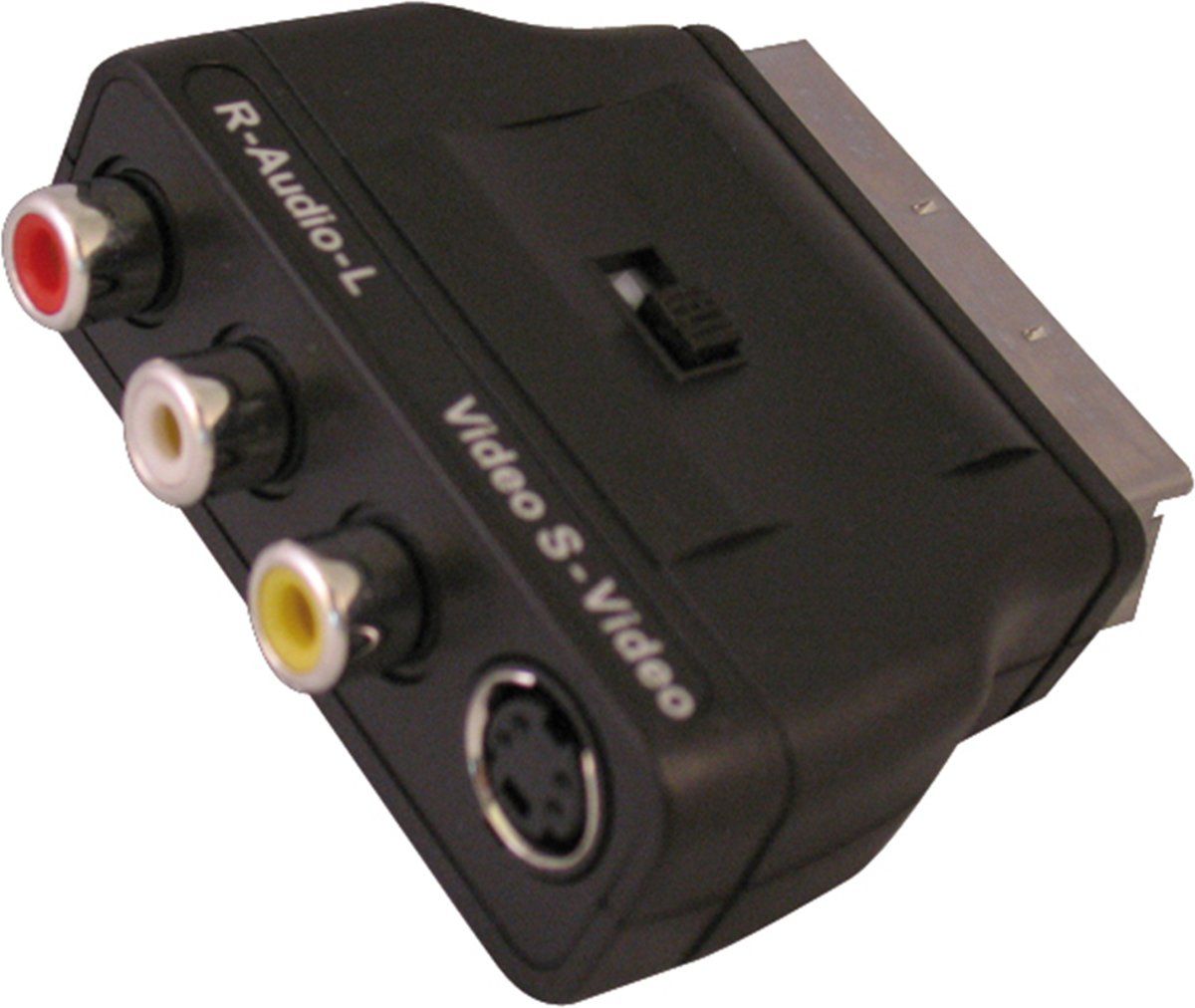 Scanpart Adapter Scart-3xtulp+SVHS+schakelaar