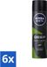 Nivea Men Deodorant Spray Deep Black Carbon Amazonia 150 ml Voordeelverpakking 6 stuks
