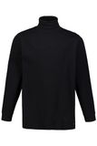 JP 1880 - Heren - Colshirt basic jersey lange mouwen - Zwart - Maat 6XL