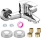 Unyqoos® Robinet de bain monocommande chromé avec cartouche en céramique et drain